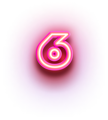 Neon Number Six