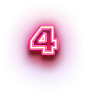 Neon Number Four